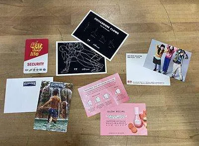 Multiple postcard samples